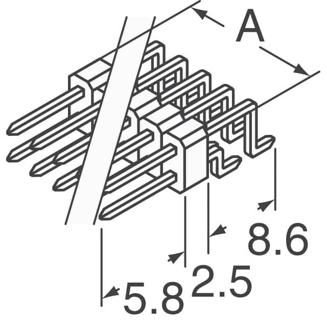 961230-5500-AR-PR 3M  Embases à broches mâles
